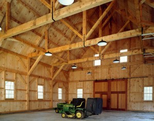 interior barn with equipment