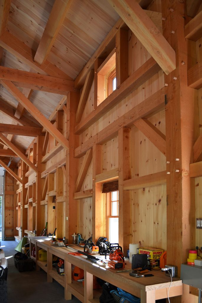 timber frame barn work bench Houses and Barns