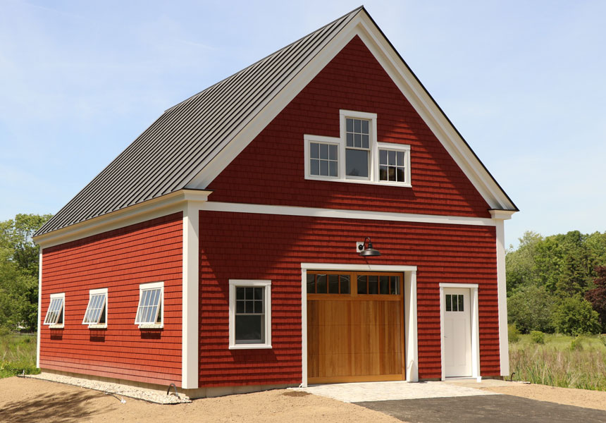Timber Frame Barn Builder In Maine, Post And Beam Garages Maine